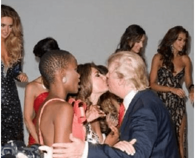 Angela Martini me puthje mahnit Donald Trumpin