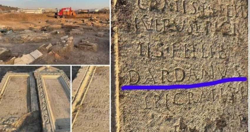 Zbulimi i një pllake antike me mbishkrimin ‘Dardanus’ ngjall debate në Maqedoninë e Veriut
