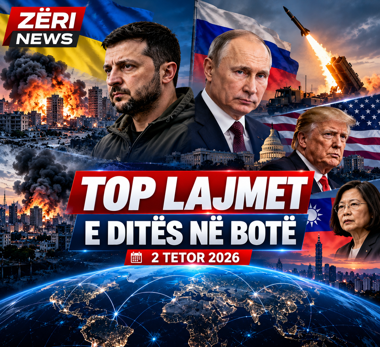 🌍 TOP LAJMET E DITËS NË BOTËData: 2 TETOR 2026 