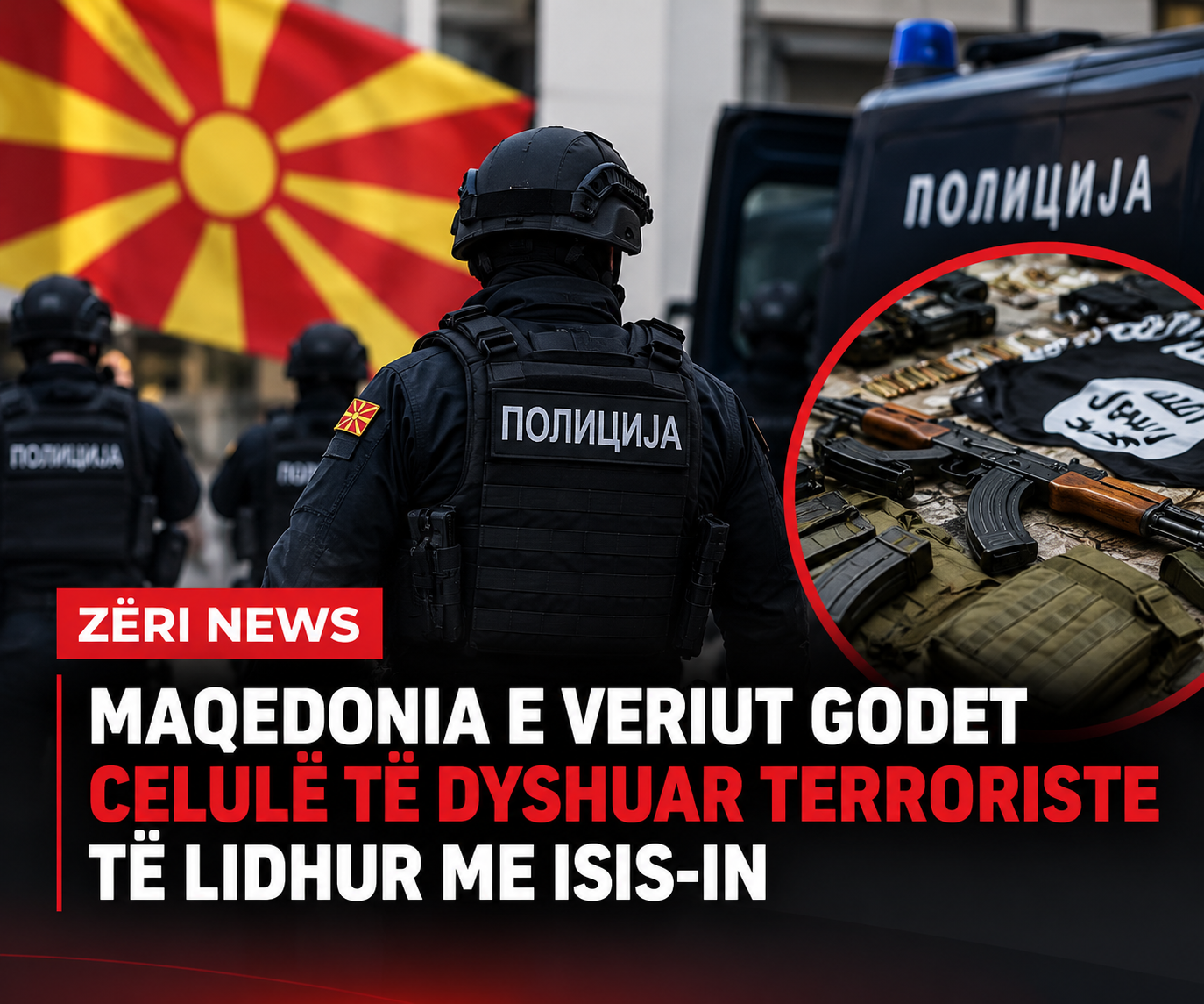 Maqedonia e Veriut godet celulë të dyshuar terroriste të lidhur me ISIS-in