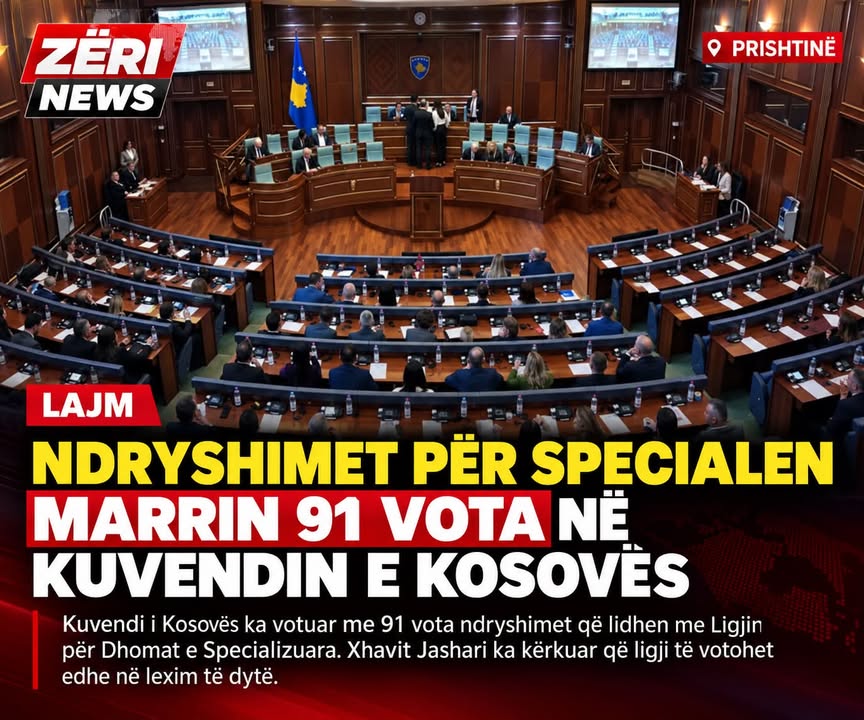 🟥 NDRYSHIMET PËR SPECIALEN MARRIN 91 VOTA NË KUVENDIN E KOSOVËS