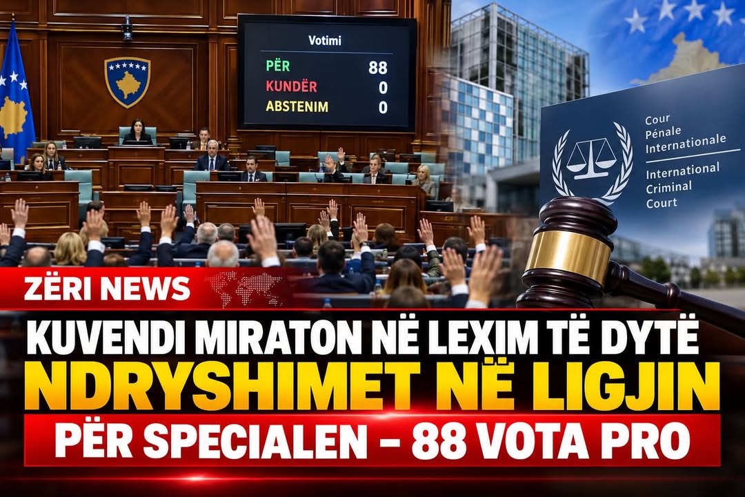 🟥 KUVENDI MIRATON NË LEXIM TË DYTË NDRYSHIMET NË LIGJIN PËR SPECIALEN – 88 VOTA PRO