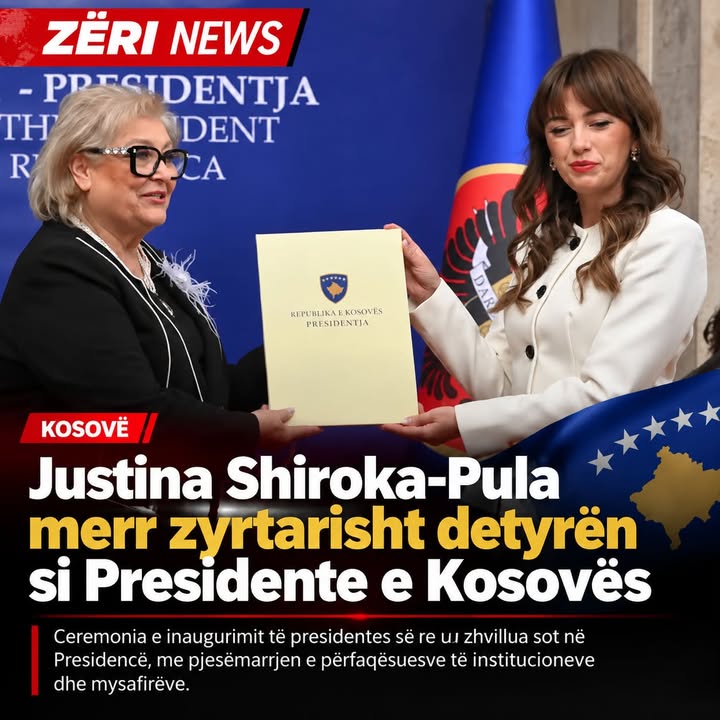 🇽🇰 Justina Shiroka-Pula merr zyrtarisht detyrën si Presidente e Kosovës